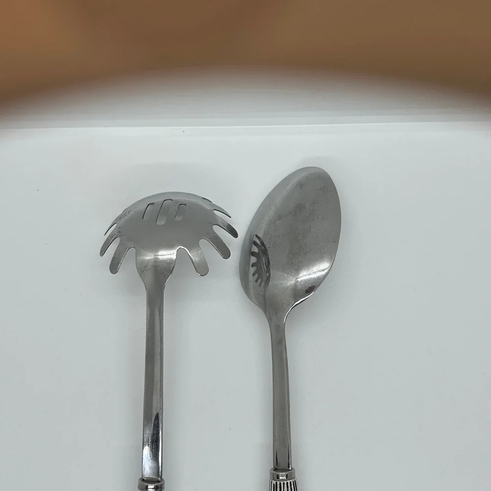 Temptations by Tara Old World 2 Piece Ceramic Stainless Steel Utensil Set